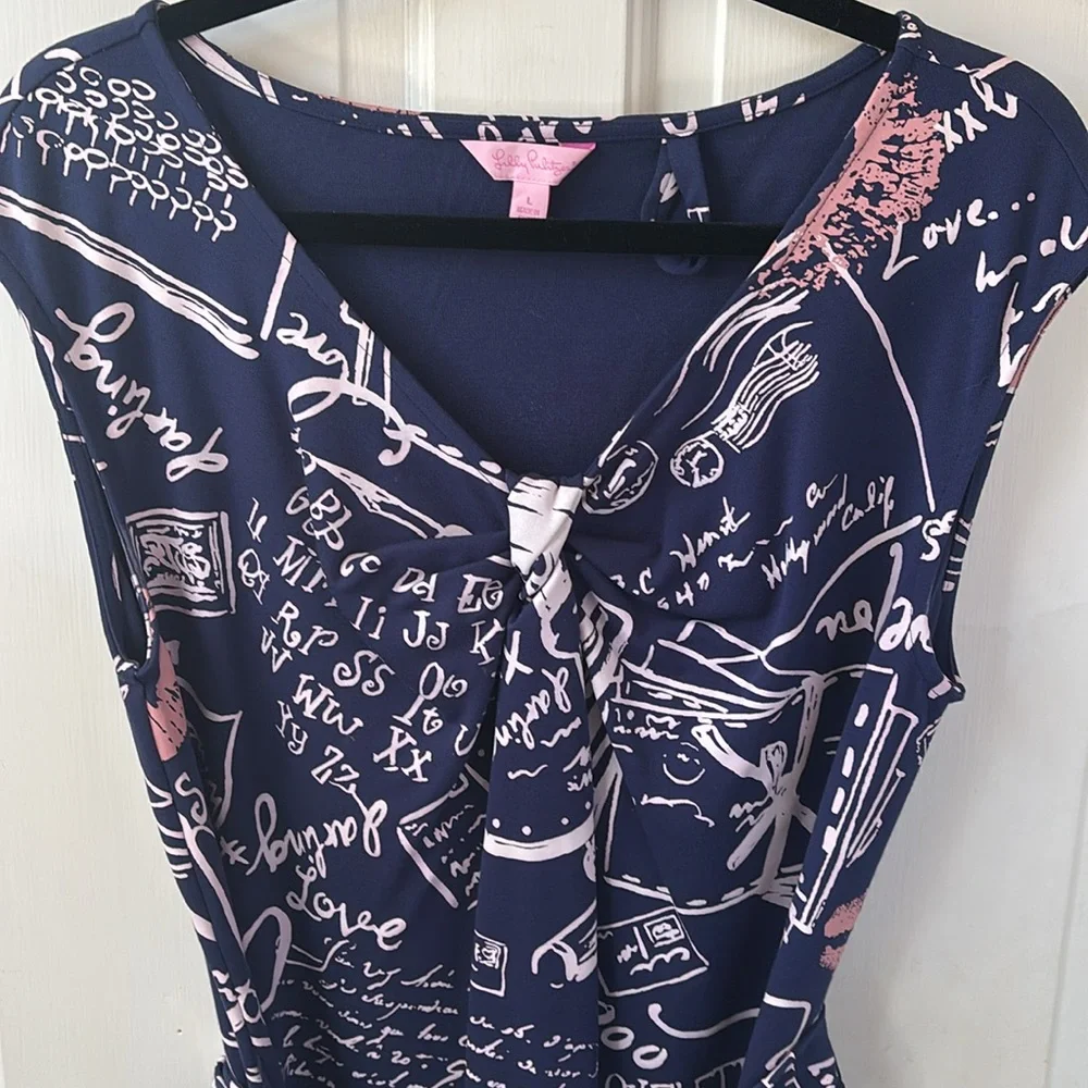 Lilly Pulitzer Jolie Dress Love Letters Sealed With a Kiss Print - Picture 2 of 13